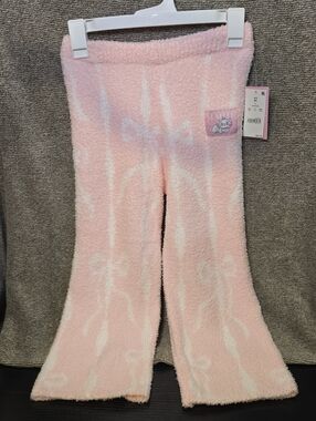 Disney Pink and White Plush Kids Joggers